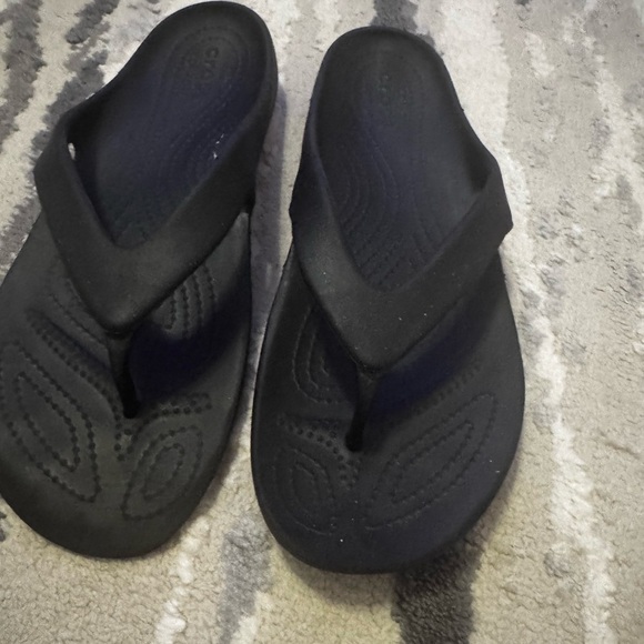 Crocs Iconic Comfort Kadee II Black Flip Flop Sandals Womens Size 11 - Picture 15 of 15